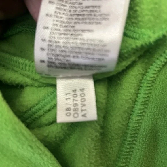 Adidas Women's Bright‎ Green Zip Up Jacket Soft Fleece size Medium - Picture 5 of 5